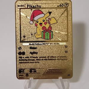Pokemon Karte Pikachu Gold Metall Karte Custom Made Liebe Geschenk Present Süß