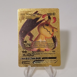 Pokemon Karte Mimigma / Mimikyu VMAX Gold Plastik Karte Custom Made Sammel Karte Geschenk Present Deutsch Limitiert