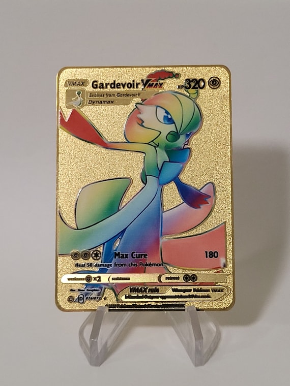 Pokemon Card Gardevoir VMAX Rainbow Gold Metal Card Custom Made - Etsy Pokemon Card Gardevoir VMAX Rainbow Gold Metal Card Custom Made - Etsy