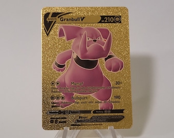 Pokemon Card Granbull Gold Plastic Card Custom Made Trading Card Gift Present German Limited