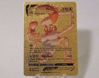Pokemon Card Kingler VMAX Gold Plastic Card Custom Made Trading Card Gift  Present German Limited - Etsy