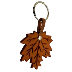 Ahornblatt Leder Schlüsselanhänger | Key Organizer 1-4 Schlüssel | Taschenanhänger | Geschenke für frauen und männer | Design in Deutschland