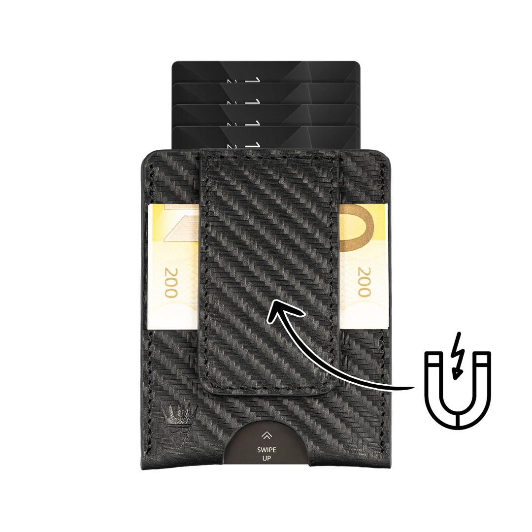 Portafoglio Lockcard Protezione RFID in vera pelle Regalo per la - Main Image