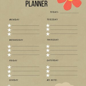Weekly Planner Printable to Do List - Etsy