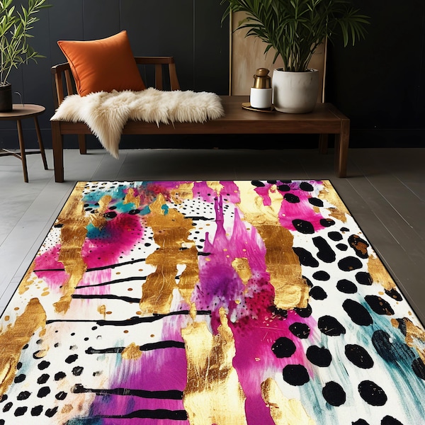 Colorful Abstract Rug Design Buy Abstract Rug Online In India - Etsy India