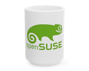 Tasse Linux OpenSuse : cadeau parfait pour les programmeurs, développeurs, amateurs d'open source - Tasse à café pour la maison, le bureau et le travail (11 oz, 15 oz)