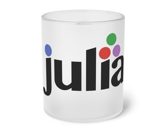 Julia in Programmiersprache (Englisch) - Frosted Glass Mug