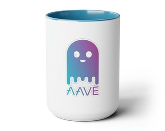 Aave - Crypto - Kubek do kawy i herbaty, 15 uncji