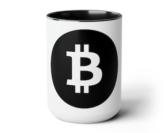 Bitcoin - Crypto - Taza de té de café, 15 oz