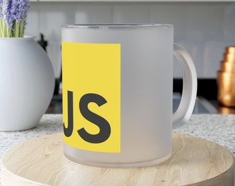 JavaScript Frosted Glass Mug