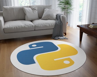 大きなパイソンラグ - 円形プログラミングマット