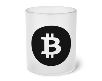 Kubek Bitcoin Frosted Glass, 11 uncji