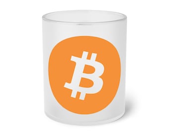 Kubek Bitcoin Frosted Glass, 11 uncji
