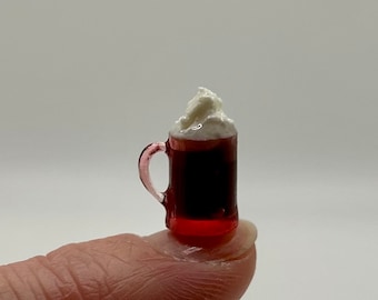 Miniature Hot Chocolate Mug, Resin Clay, Dollhouse Charm