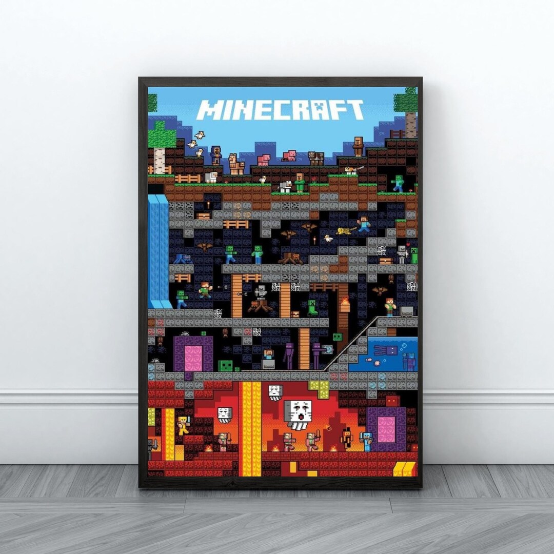 Minecraft Wall Art Minecraft Poster Game Poster Digital Poster Home ...