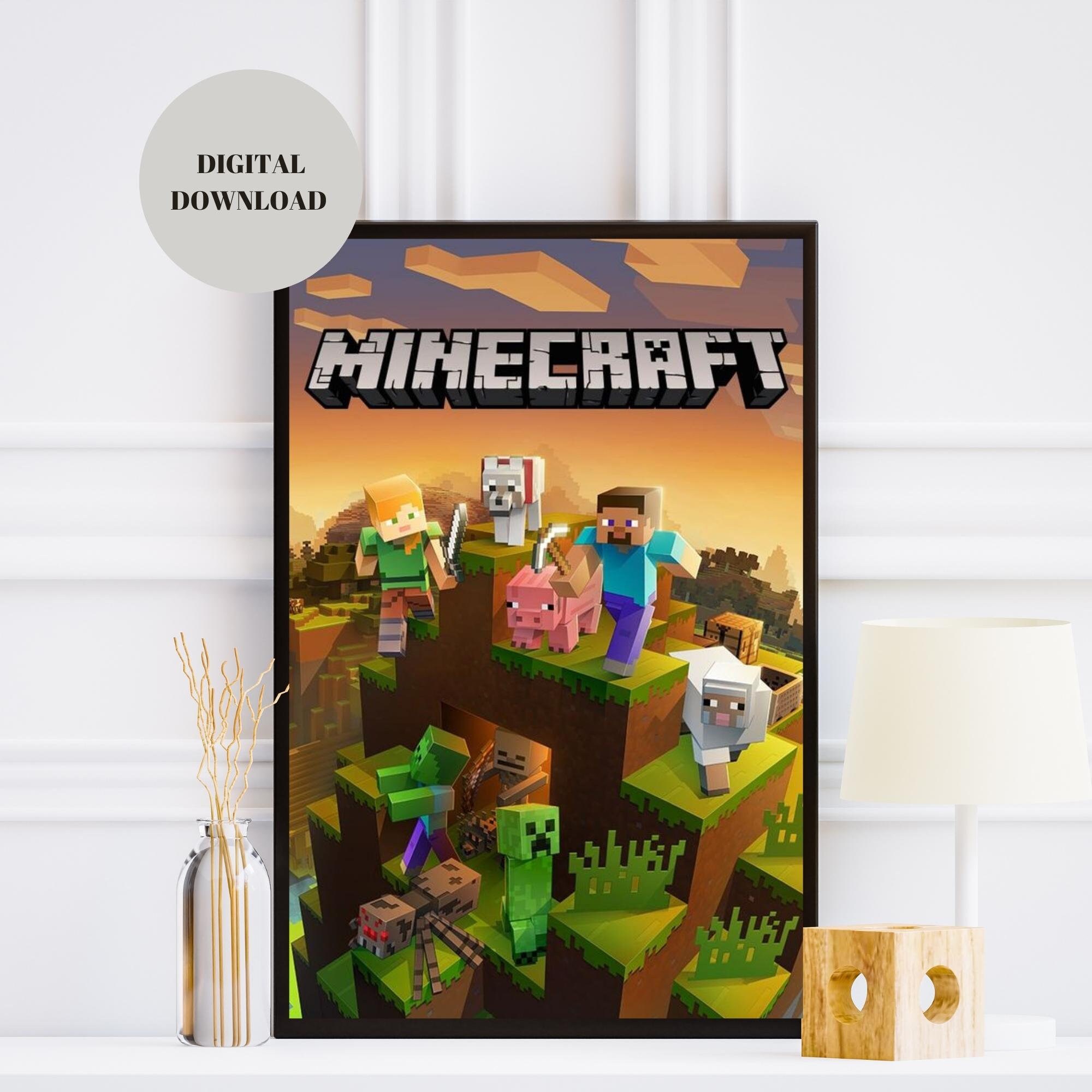 Minecraft Wall Art Minecraft Poster Game Poster Digital Poster Home ...
