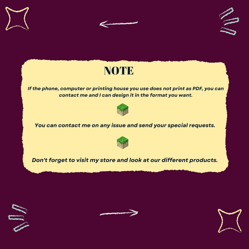 Minecraft Wall Art Minecraft Poster Game Poster Digital Poster Home