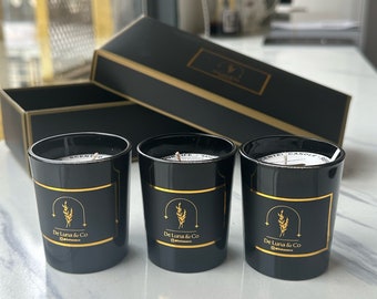 Ontspanningskaars Set van 3 cadeaus voor haar Moederdagcadeau Aromatherapiekaars Lavendelkaars Premium sojawaskaarsen