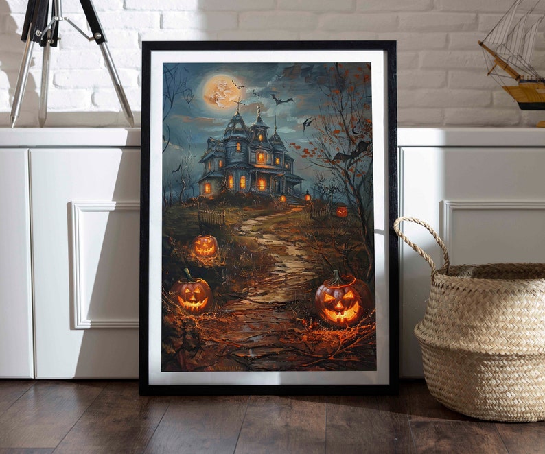 Halloween Wall Art Printable Halloween Vintage Halloween Print Haunted ...