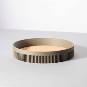 The Nest Catch All in Ash - Custom 3D Printed Catch All with Cork Mat