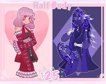 Half Body Commisons! FFXIV,D&D, and Orignal Characters.
