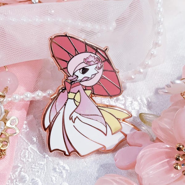 Hanami Set: Yukata Hard Enamel Pin | Rose Gold Plated | Cute Gift | Pin Collectors | Sakura Cherry Blossoms