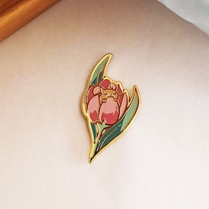 Flower Mice Set: Tulip - Hard Enamel Pin | Gold Plated | Cute Gift | Pin Collectors | Original Art