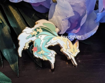 Foxes for All Seasons: Summer - Ocean and Waves - Gold Enamel Pin