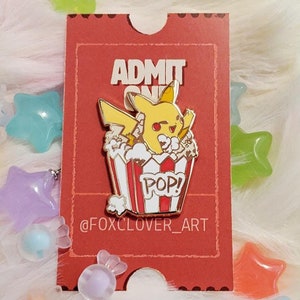 Carnival Set: Electric Mouse Popcorn - Hard Enamel Pin | Gold Plated | Cute Gift | Pin Collectors | Lapel Pin