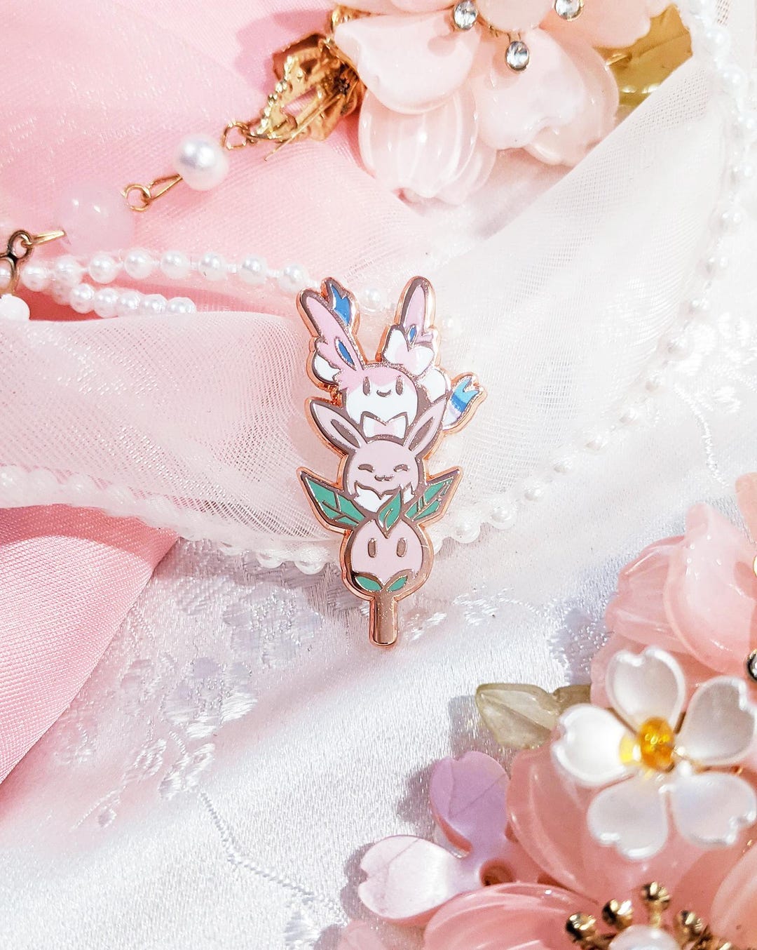 Dango Pin Hanami Set: Dango Hard Enamel Pin | Rose Gold Plated | Cute Gift | Pin ...