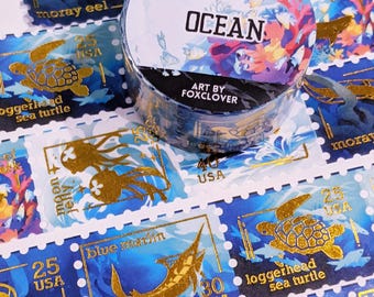 Underwater Creature Washi Tape | scrapbooking material | journaling material