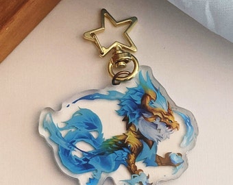 League of Legends - Llavero Aurelion Sol / AD / asol main / dragon / Regalo para jugadores