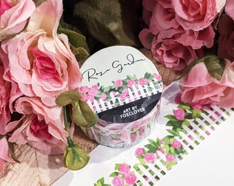 Rose Garden Washi Tape | scrapbooking material | journaling material