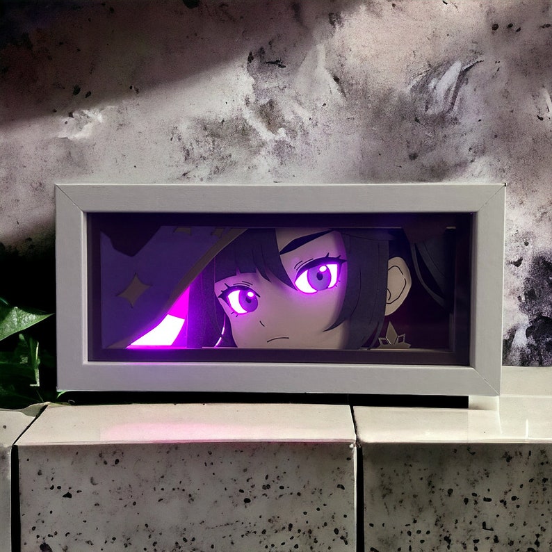 Genshin Impact Mona Anime Light Box Anime Desk Lamp Gift Idea Anime Fan
