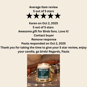 Philly Eagles Candle, 9oz Soy Wax Candle, 50-60 Hours Burn Time, Philly Fan Gift immagine 2