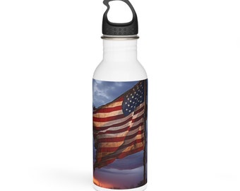 American Flag Stainless Steel Water Bottle