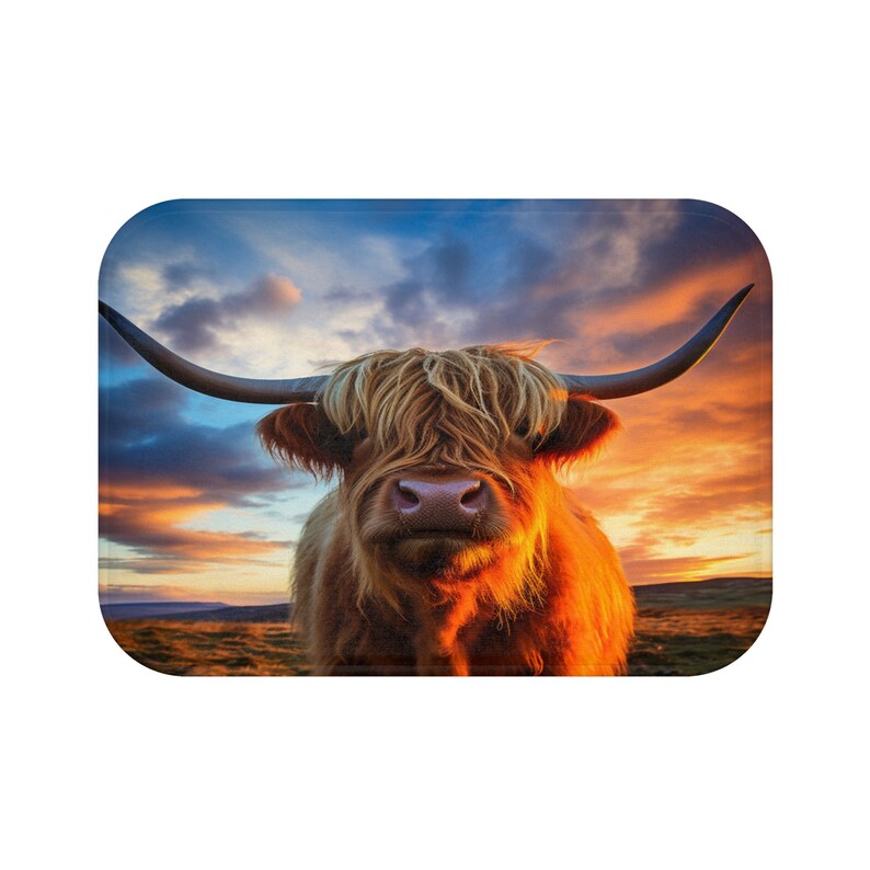 Cow Print Bath Mat