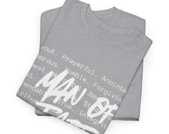 T-shirt Man of Faith | Shirt christelijk geloof, religieuze typografie