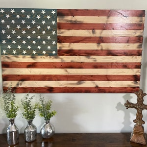 Rustic American Flag Home Decor