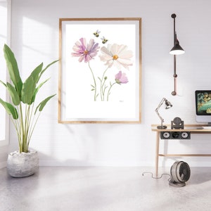 Flower and Bees: Digital Print
