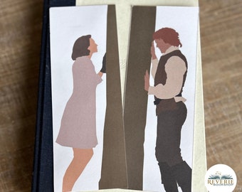 Outlander Bookmark | Double Sided 2.5x7 inch | Book Characters Printed on Cardstock | Bookish Gift for Under 5 Dollars