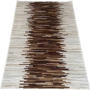 Handmade by New collection leather cowhide patchwork white Brown tone area rug home Decor gift  design free shipping ZR-19