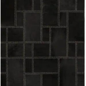 Handmade by New collection leather cowhide patchwork black tone area rug home Decor gift  design free shipping ZR-49