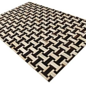 Handmade by New collection leather cowhide patchwork white black tone area rug home Decor gift  design free shipping ZR- 71