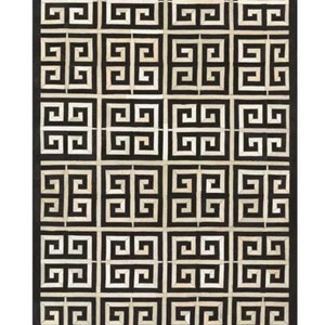 Fait main par la nouvelle collection en cuir de vachette patchwork blanc noir ton tapis décor à la maison cadeau conception livraison gratuite ZR-74
