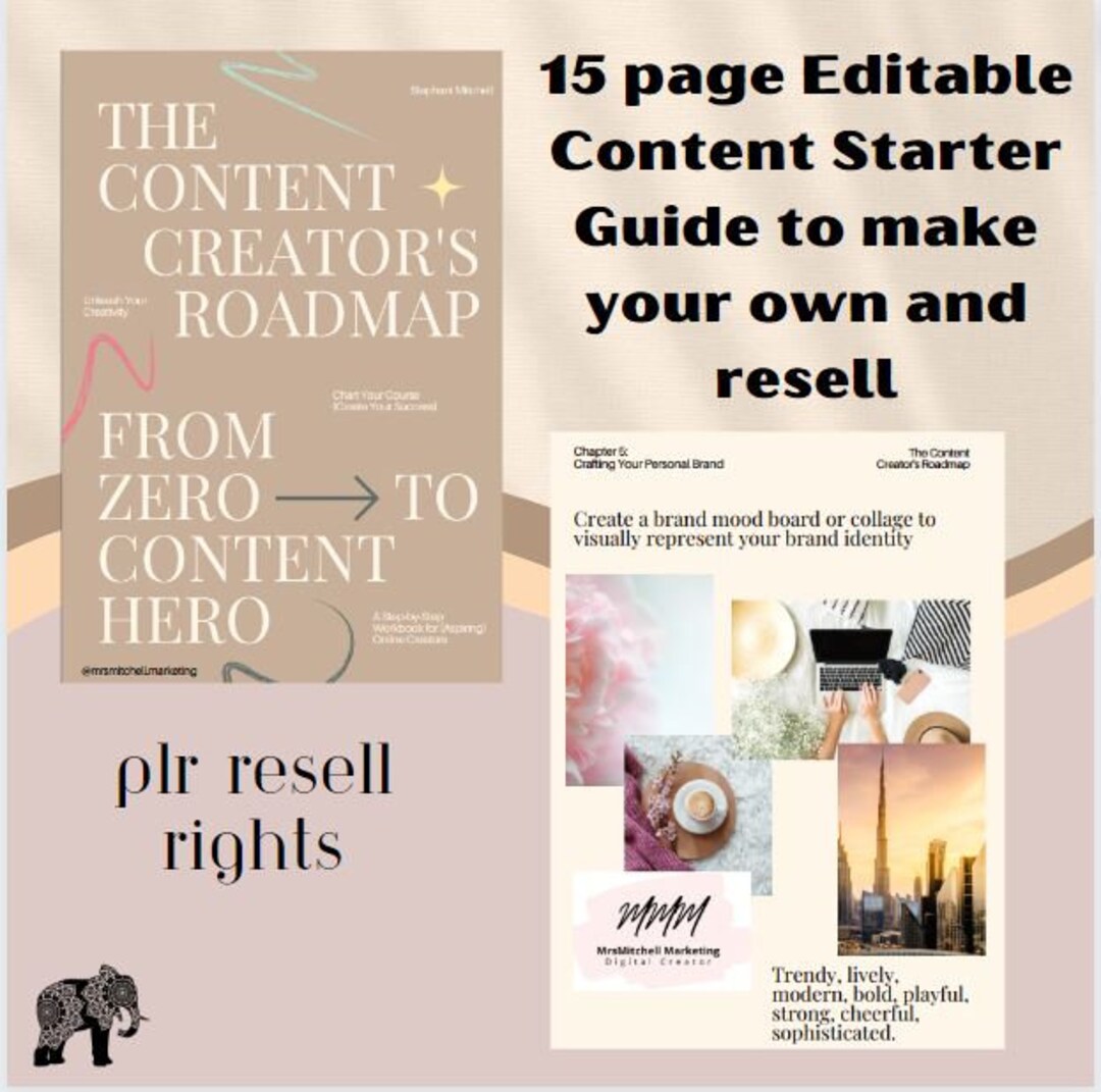 Ebook for Beginner Content Creators, PLR Rights, Guide to Content ...