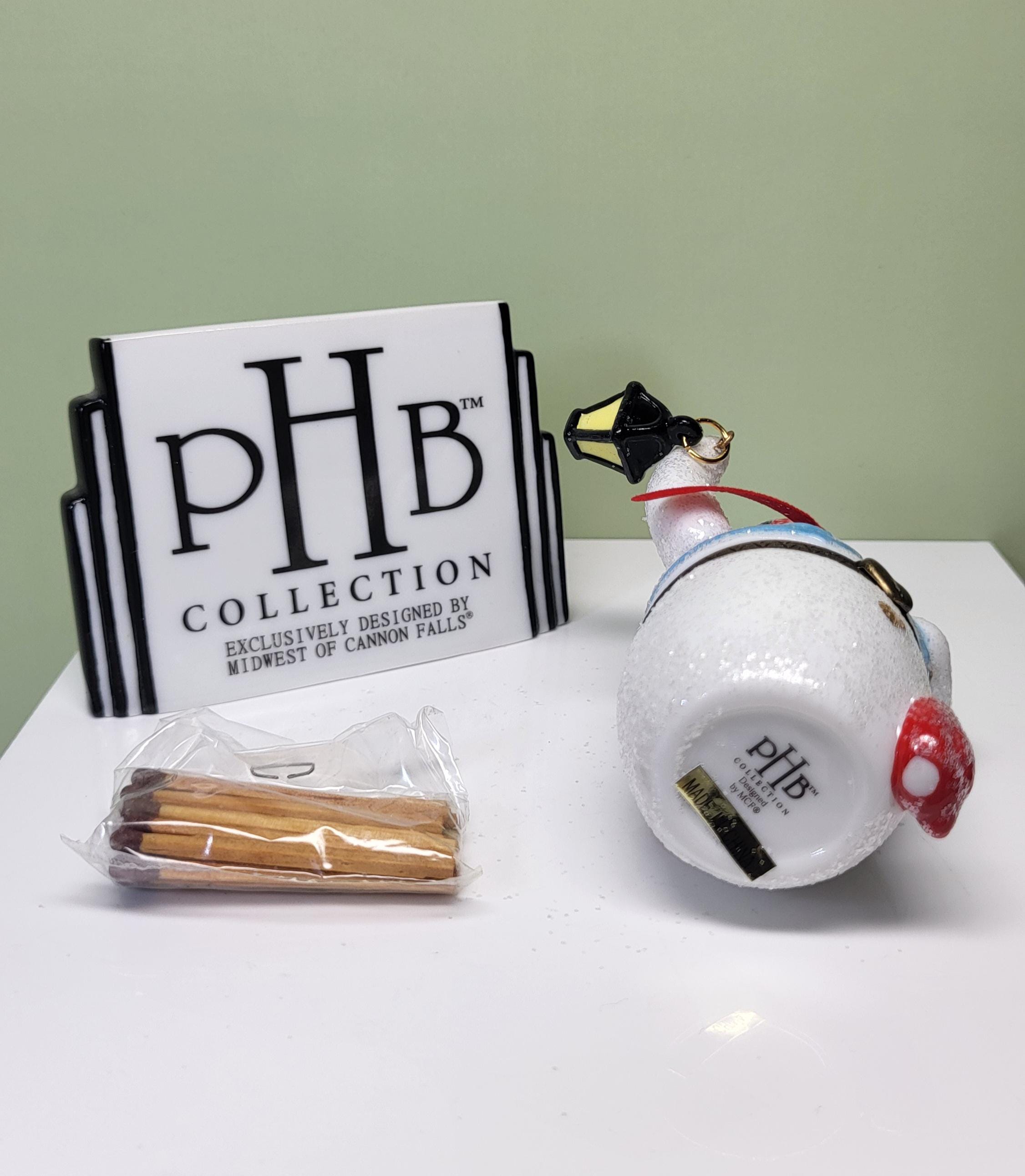 Midwest of Cannon Falls PHB Collection Porcelain Snowman Hinged