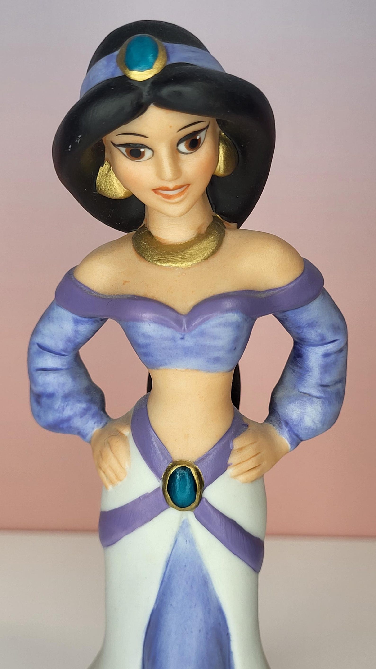 RARE Vintage 1990s Disney Princess Jasmine Figurine, Handpainted