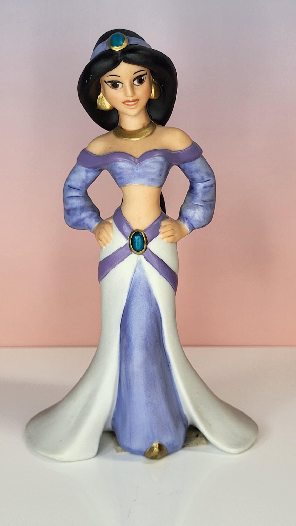 RARE Vintage 1990s Disney Princess Jasmine Figurine, Handpainted