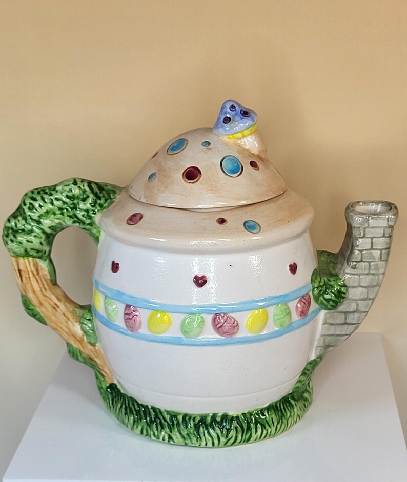 1994 Mercuries Easter Bunny House Teapot, Whimsical Ceramic Rabbit ...
